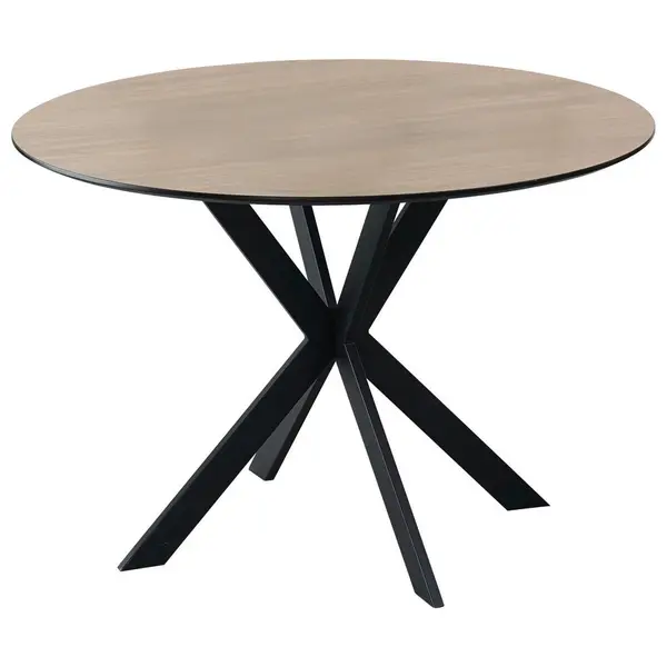 Masă din metal, material pe bază de lemn, 110/75 cm