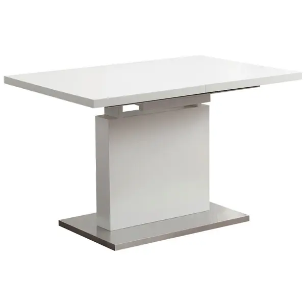 Masă din metal, material pe bază de lemn, 120-160/80/76 cm,