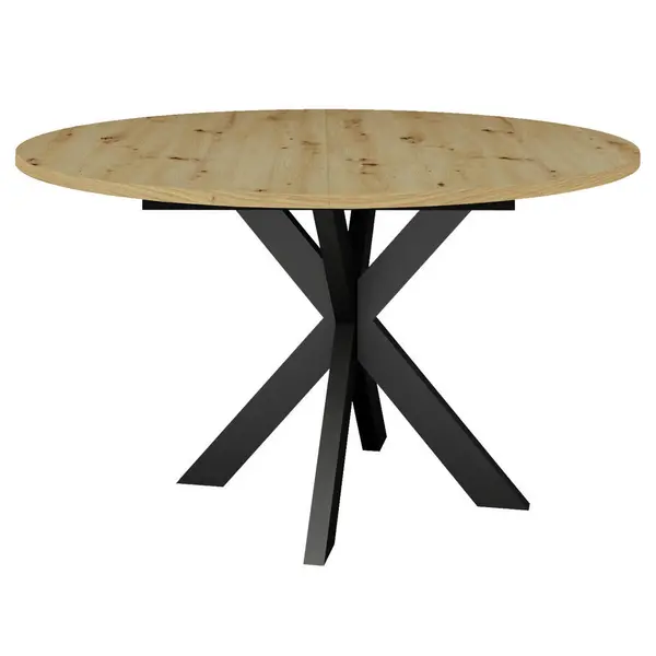 Masă din metal, material pe bază de lemn, 130/130/75 cm,