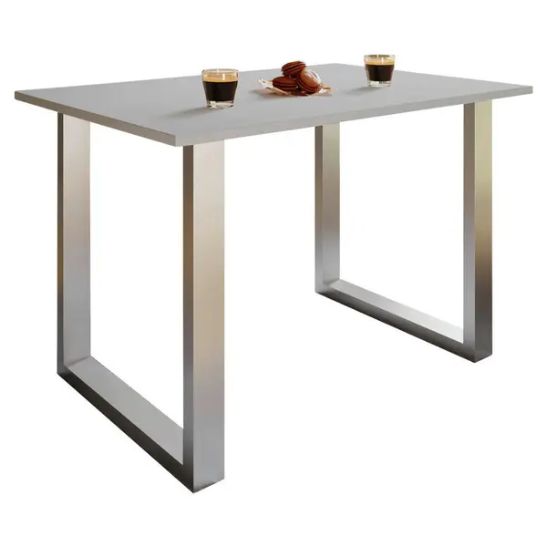 Masă din metal, material pe bază de lemn, 80/50/76 cm,