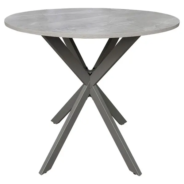 Masă din metal, material pe bază de lemn, 80/80/75 cm,