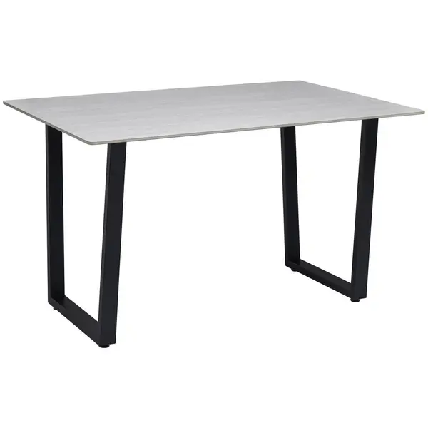 Masă din metal, piatră, 140/90/76 cm,