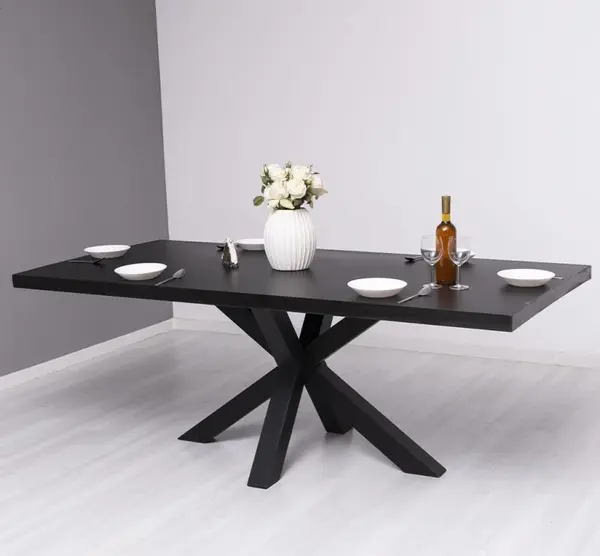 Masa dining cu picior central in X, lungime 210 - Culoare_P003 - VOPSIT cu finisaj Vopsit