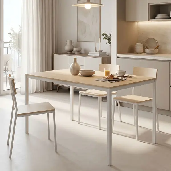 Masa dining, Faragio, Natural, 75x120x75 cm
