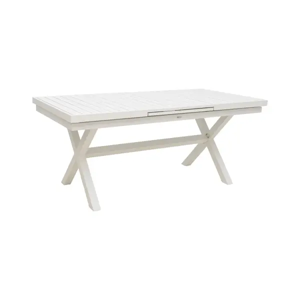 Masa extensibila Dagyn Alb din aluminiu, 180-240x90x76 cm