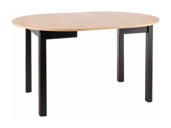 Masa extensibila Dante stejar artizan/negru mat - L102-142 cm