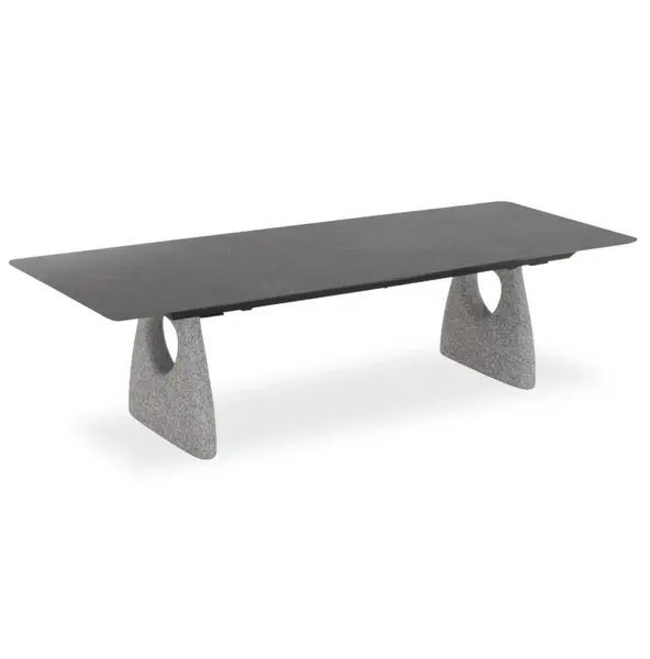 Masa extensibila GOFFEN DARK GREY 280(400) x 100 CM - Gri inchis