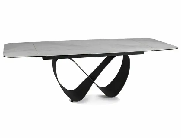 Masa extensibila Infinity Ceramic Nature Cloud alb/negru L160-240xl95 cm