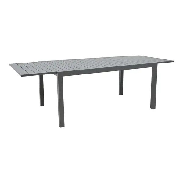 Masa extensibila Lafla aluminiu, Gri inchis, 160-240x100x75 cm