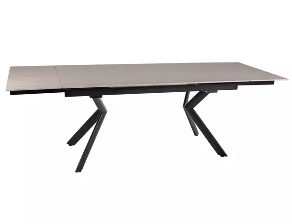 Masa extensibila Norton travertin bej/negru L160-240xl90 cm