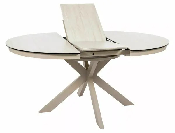Masa extensibila Porto Ceramic bej mat/cașmir L120-160xl120 cm
