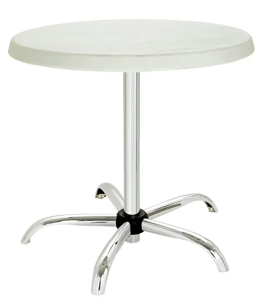 Masa inalta pliabila BISTRO Bartscher 70 cm - picior inox 2 inaltimi 67-110 cm - blat alb PE