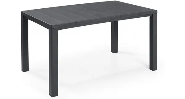 Masa Julie, 6 locuri, 1,47 x 90 x 74,5 cm, culoare grafit, Keter