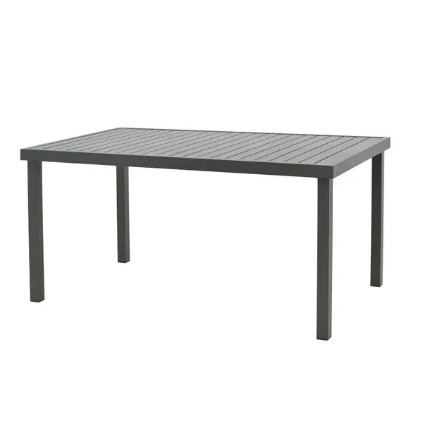 Masa Kliton din aluminiu, Gri inchis, 150x80x74 cm