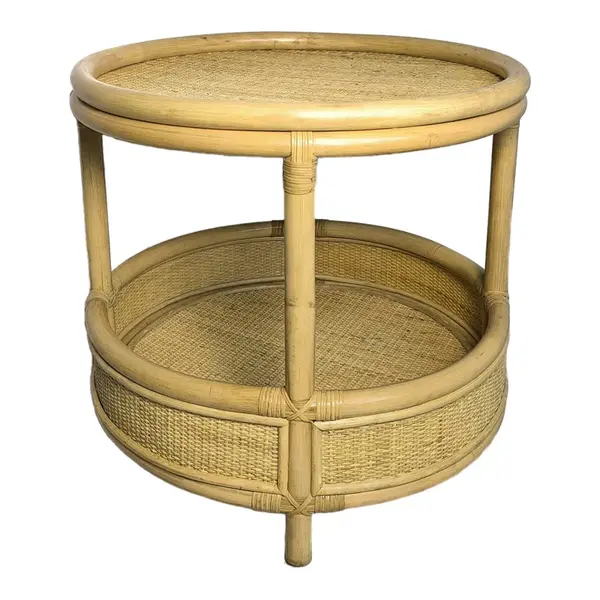Masa laterala Moody, Rattan, Natur, 55x51 cm