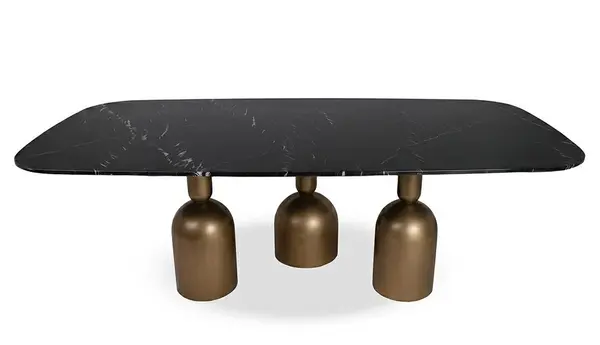 Masa LORNIN 240 x 120 CM - Negru/Gold / 240x120cm