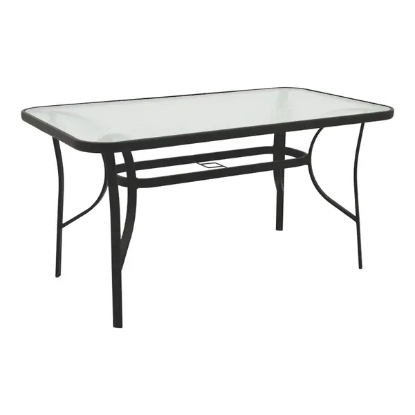 Masa metalica Ensure, Pako World, Negru, 140x80x70 cm