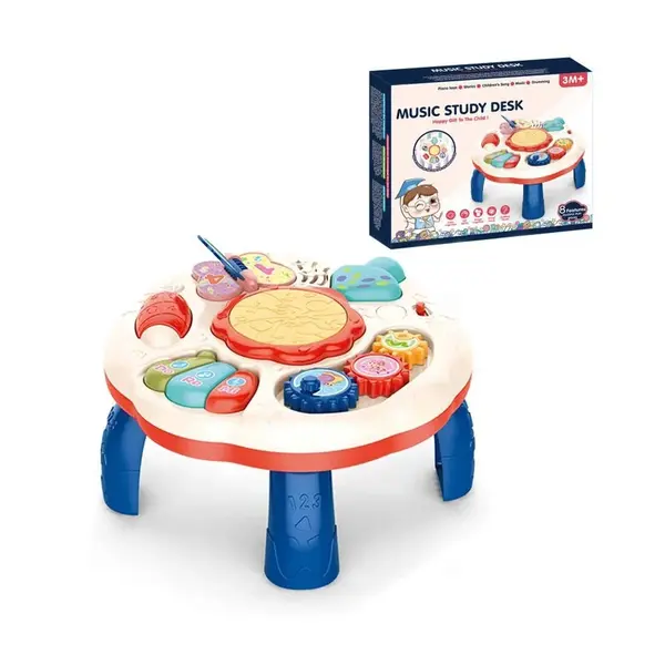 Masa Montessori muzicala 2-in-1 - activitati sonore si creative 18 luni+