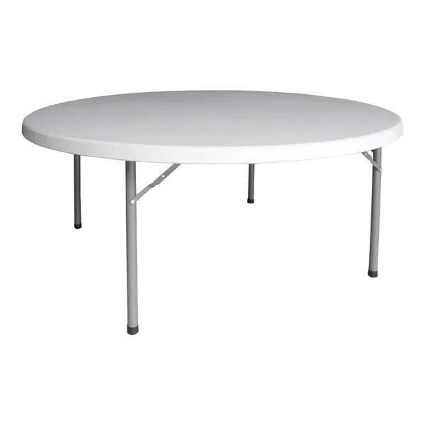 Masa pliabila catering cu functie de valiza, plastic, Alb, 180x74 cm