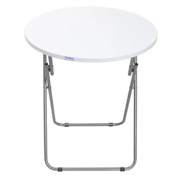 Masa Plianta Rotunda, Diametru 60 cm, Inaltime 65 cm, din PAL, Alba