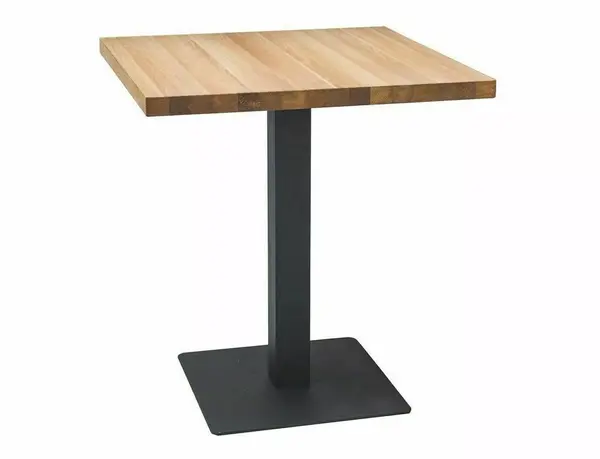 Masa Puro stejar laminat/negru L60xl60 cm