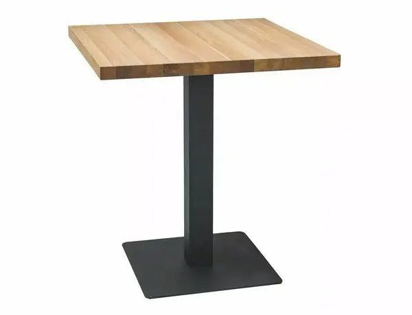 Masa Puro stejar laminat/negru L80xl80 cm