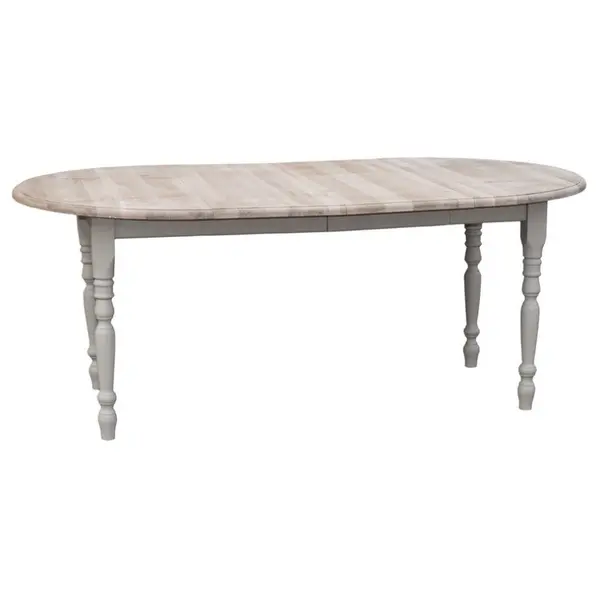 Masa rotunda cu extensii 116/198x116cm, blat stejar cu finisaj Dublu color