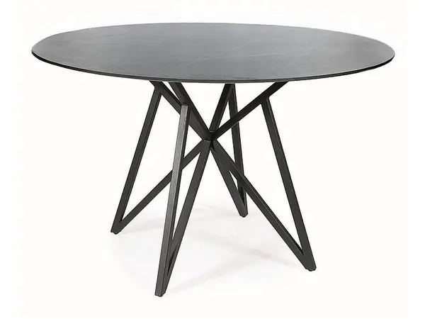 Masa rotunda Murano gri/negru mat ø120/h76 cm