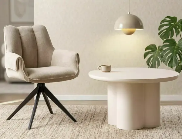 Masa rotunda Rosalia ecru ø120/h77 cm