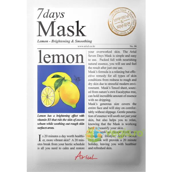 Masca 7Days cu Lamaie + Vitamina C pentru Luminozitate 23ml
