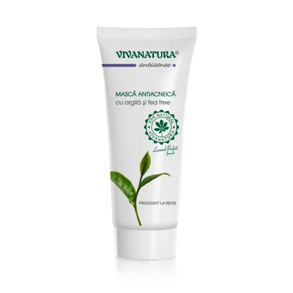 Masca antiacneica cu argila si tea tree, 75ml, VivaNatura