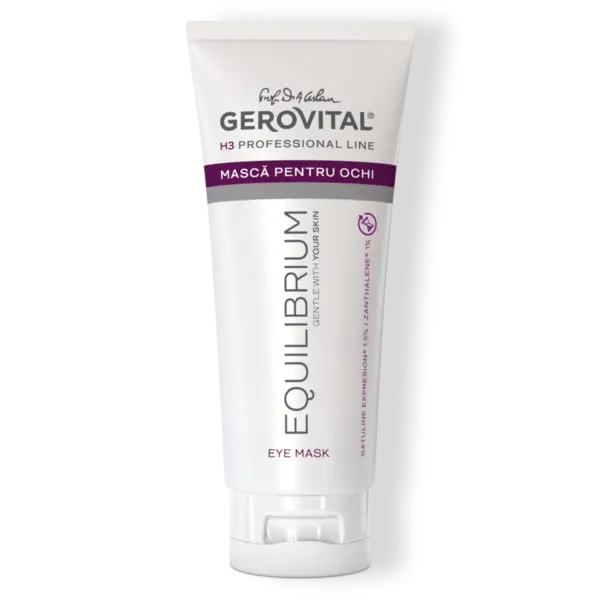 Mască Antirid Pentru Ochi Cu Efect Anticearcăn și Diminuare Riduri, Gerovital H3 Equilibrium, 100 Ml