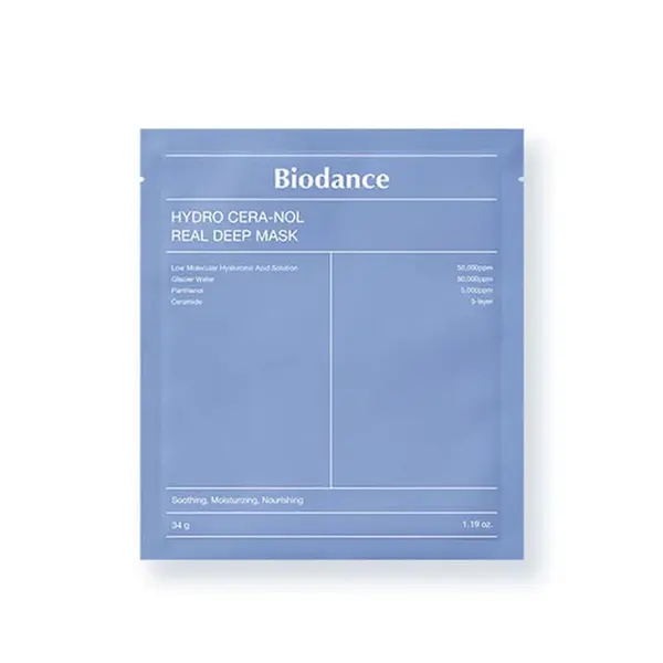 Masca calmanta cu ceramide Hydro Cera-nol Real Deep Mask, 34g, Biodance