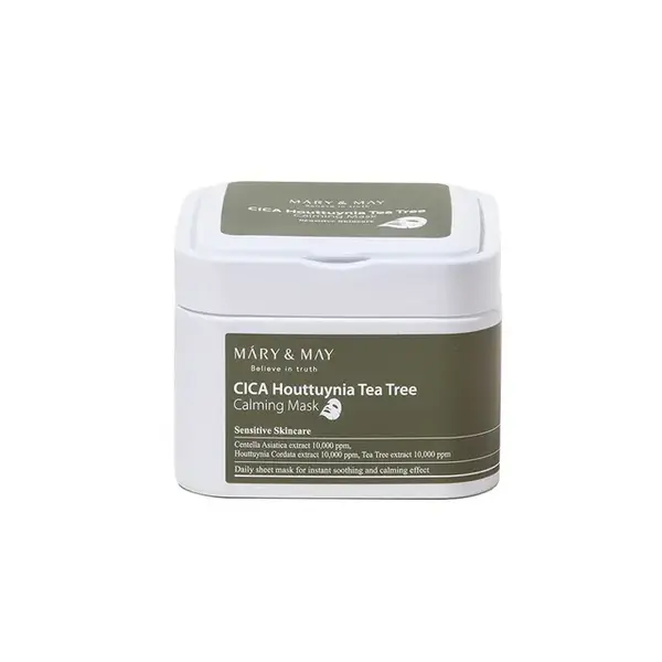 Mască calmantă cu Cica, Houttuynia și Tea Tree, Mary & May, 30 buc
