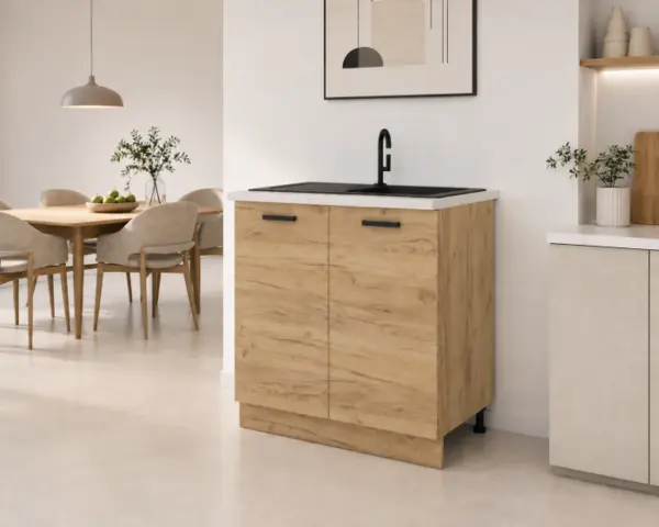 Masca Chiuveta Vio 80 2Usi Stejar Aur-K003