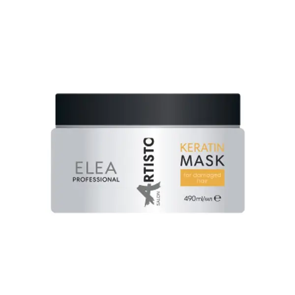 Masca cu keratina pentru repararea structurii parului tratat Elea Professional Artisto, 490 ml
