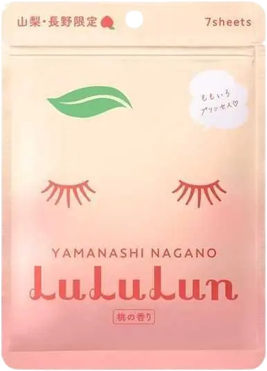 Masca de fata cu piersica Yamanashi, 7 bucati, LuLuLun