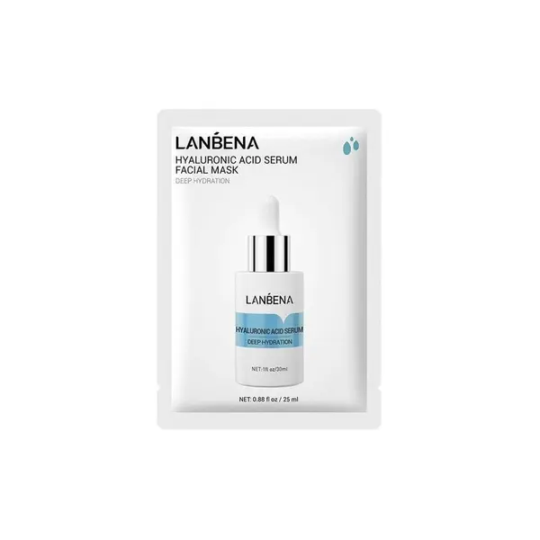 Masca de Fata, Lanbena, cu Acid Hialuronic, Efect Hidratant, Anti-Cearcane si Fermitate, 25ml