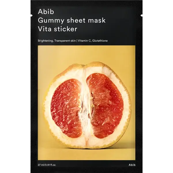 Masca de fata tip servetel cu efect iluminator Vita Sticker, 27ml, Abib