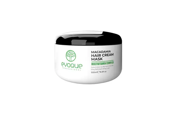Masca de par cu ulei de Macadamia EVOQUE USA, 500 ml - Nutritie intensa pentru par gros si cret, fara parabeni