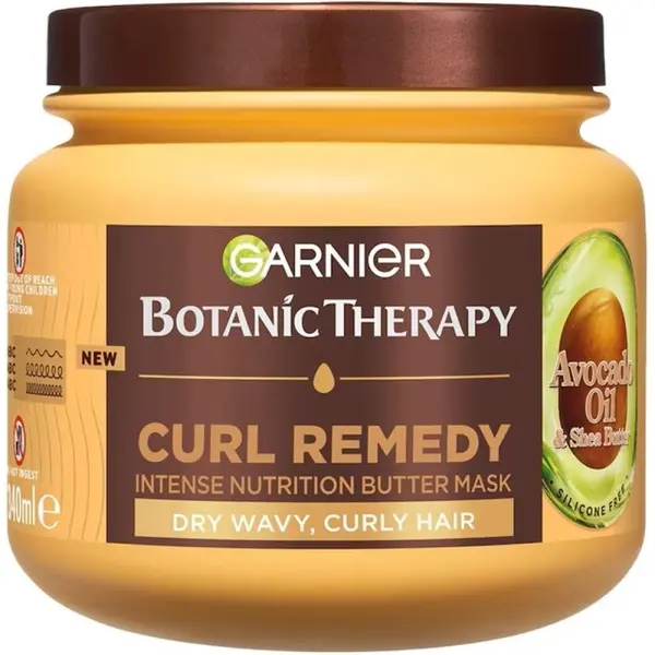 Masca de Par Garnier Botanic Therapy, pentru Par Uscat, Ondulat si Cret, Ulei de Avocado si Unt de Shea, 340 ml