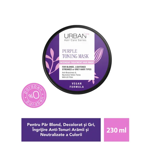 Mască de păr nuanțatoare violet anti reflexe galbene