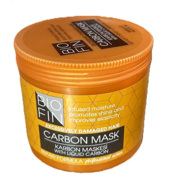 Masca de Par Profesionala cu Carbon pentru Par Degradat, BIOFIN - 500 ml