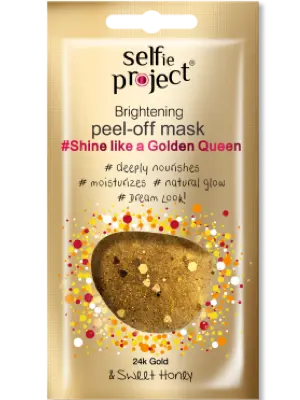 Masca exfolianta si hidratanta Galaxy Shine Like A Golden Queen, 12ml, Selfie Project