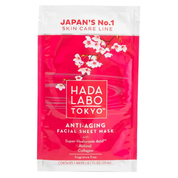 Masca faciala servetel anti-imbatranire cu Super Acid Hyaluronic, Retionl si Colagen, 20ml, Hada Labo