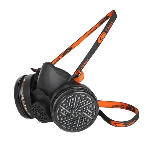 Masca filtrare aer CLIMAX 755 P3 Z, Filtre anti-alergice (Negru/Portocaliu)