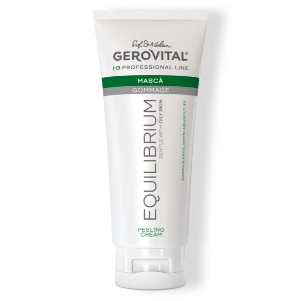 Mască Gommage Exfoliantă Pentru Ten Gras și Normal Cu Smburi De Caisă, Gerovital H3 Equilibrium, 200 Ml