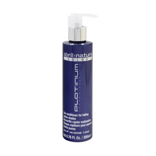 Masca nuantatoare anti yellow pentru nuante reci de blond si par grizonat Platinum Abril et Nature, 200 ml