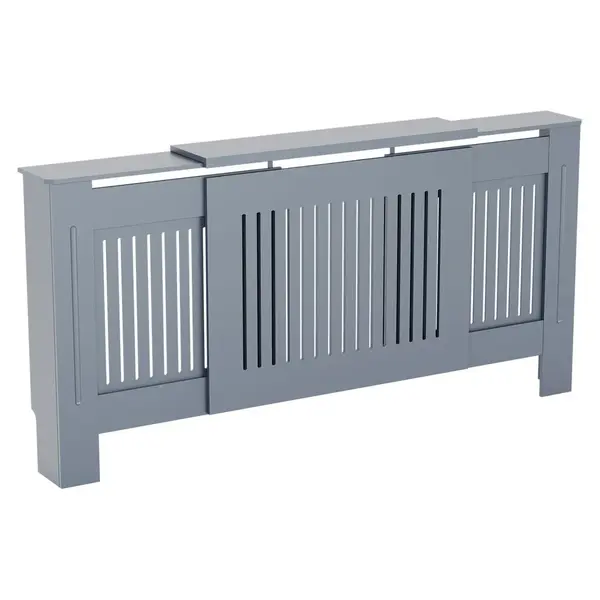 Masca pentru Calorifer ECO-3XL 140/204 cm Ajustabila, MDF Vopsit de 21 mm Lame Verticale, Gri antracit - Default Title