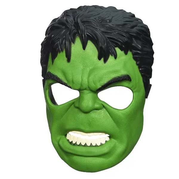 Masca pentru copii DEPOX , Incredible Hulk, plastic, verde, prindere elastic, marime universala